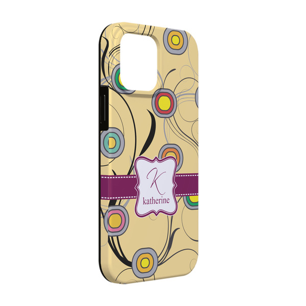 Custom Ovals & Swirls iPhone Case - Rubber Lined - iPhone 13 Pro (Personalized)