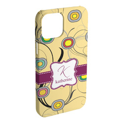 Ovals & Swirls iPhone Case - Plastic - iPhone 15 Plus (Personalized)