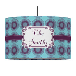 Concentric Circles 12" Drum Pendant Lamp - Fabric (Personalized)