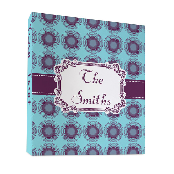 Custom Concentric Circles 3 Ring Binder - Full Wrap - 1" (Personalized)