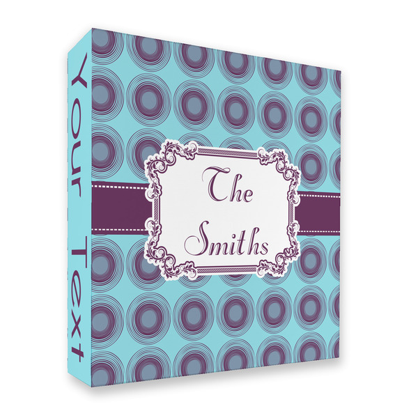 Custom Concentric Circles 3 Ring Binder - Full Wrap - 2" (Personalized)