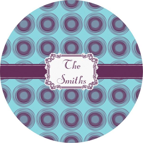 Custom Concentric Circles Multipurpose Round Labels - 5" (Personalized)