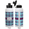 Concentric Circles Aluminum Water Bottle - White APPROVAL