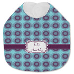 Concentric Circles Jersey Knit Baby Bib w/ Name or Text