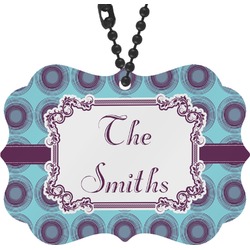 Concentric Circles Rear View Mirror Charm (Personalized)