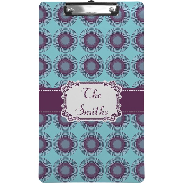 Custom Concentric Circles Clipboard (Legal Size) (Personalized)