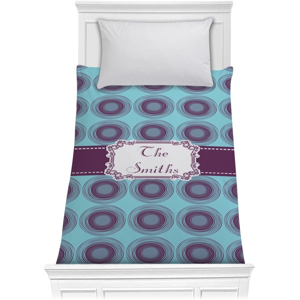 Custom Concentric Circles Comforter - Twin (Personalized)