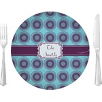 Concentric Circles 10" Glass Lunch / Dinner Plates - Single or Set (Personalized)