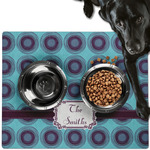 Concentric Circles Dog Food Mat - Large w/ Name or Text