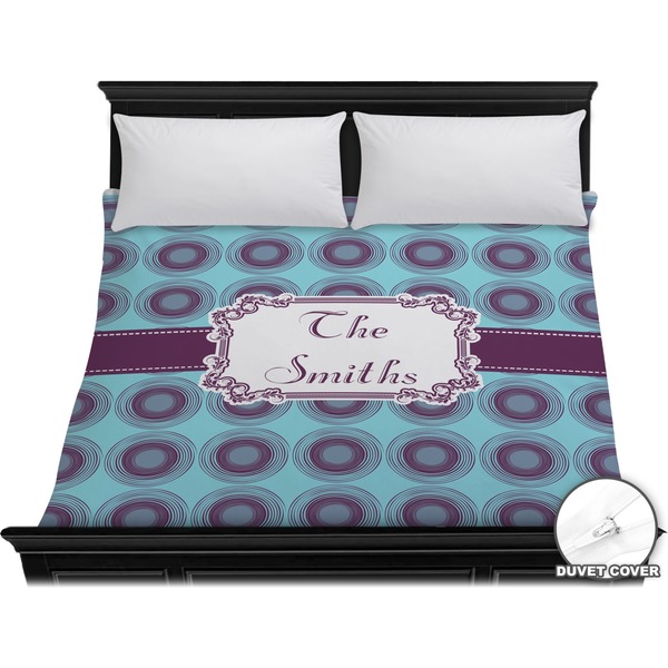 Custom Concentric Circles Duvet Cover - King (Personalized)