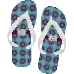 Concentric Circles Flip Flops - Medium (Personalized)