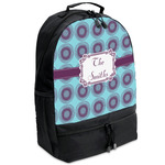 Concentric Circles Backpacks - Black (Personalized)