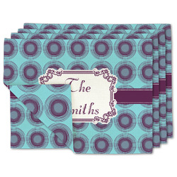 Concentric Circles Linen Placemat w/ Name or Text