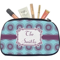 Concentric Circles Makeup / Cosmetic Bag - Medium (Personalized)