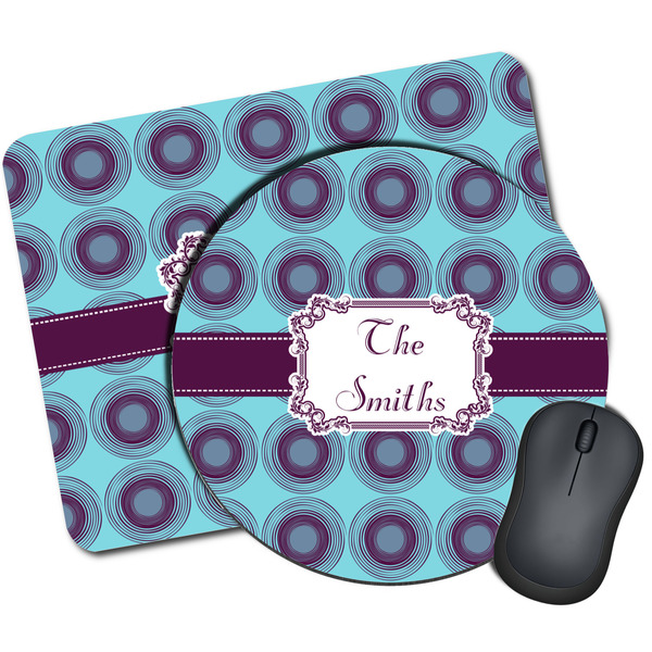 Custom Concentric Circles Mouse Pad (Personalized)