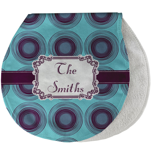 Custom Concentric Circles Burp Pad - Velour w/ Name or Text