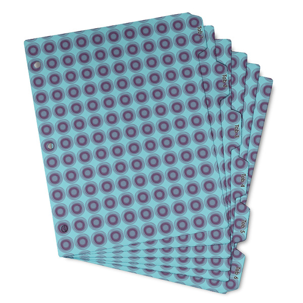 Custom Concentric Circles Binder Tab Divider - Set of 6 (Personalized)