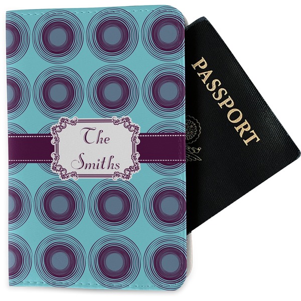 Custom Concentric Circles Passport Holder - Fabric (Personalized)