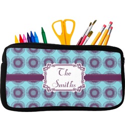 Concentric Circles Neoprene Pencil Case (Personalized)