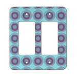 Concentric Circles Rocker Style Light Switch Cover - Two Switch