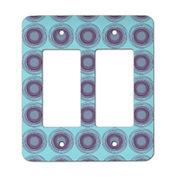 Concentric Circles Rocker Style Light Switch Cover - Two Switch