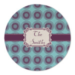 Concentric Circles Round Linen Placemat (Personalized)