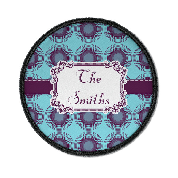 Custom Concentric Circles Iron On Round Patch w/ Name or Text