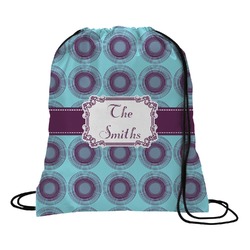 Concentric Circles Drawstring Backpack (Personalized)