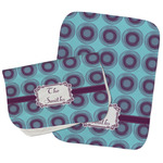 Concentric Circles Burp Cloths - Fleece - Set of 2 w/ Name or Text