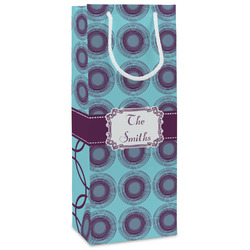 Concentric Circles Wine Gift Bags - Matte (Personalized)