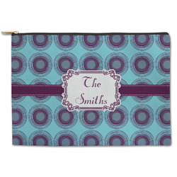 Concentric Circles Zipper Pouch - Large - 12.5"x8.5" (Personalized)