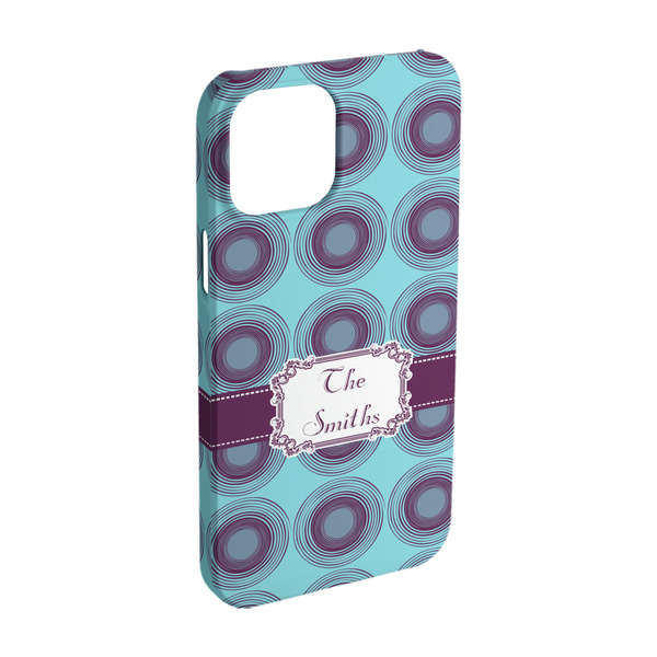 Custom Concentric Circles iPhone Case - Plastic - iPhone 15 (Personalized)