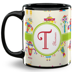 Rocking Robots 11 Oz Coffee Mug - Black (Personalized)