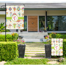 Rocking Robots Large Garden Flag - Double Sided (Personalized)