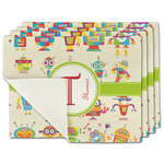 Rocking Robots Single-Sided Linen Placemat - Set of 4 w/ Name and Initial