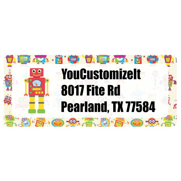 Custom Rocking Robots Return Address Labels (Personalized)