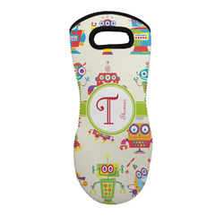 Rocking Robots Neoprene Oven Mitt - Single w/ Name and Initial