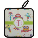 Rocking Robots Pot Holder w/ Name and Initial