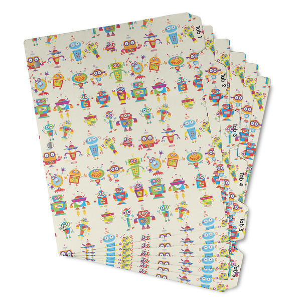 Custom Rocking Robots Binder Tab Divider - Set of 6 (Personalized)