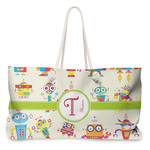 Rocking Robots Large Tote Bag with Rope Handles (Personalized)