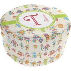 Rocking Robots Round Pouf Ottoman (Personalized)