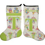 Rocking Robots Holiday Stocking - Double-Sided - Neoprene (Personalized)