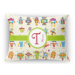 Rocking Robots Rectangular Throw Pillow Case - 12"x18" (Personalized)