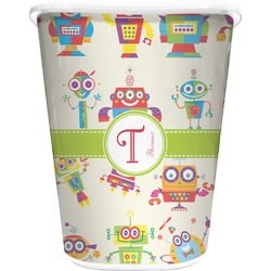 Rocking Robots Waste Basket - Double Sided (White) (Personalized)