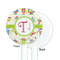 Rocking Robots White Plastic 5.5" Stir Stick - Single Sided - Round - Front & Back