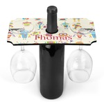 Rocking Robots Wine Bottle & Glass Holder (Personalized)