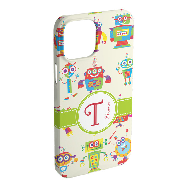 Custom Rocking Robots iPhone Case - Plastic - iPhone 15 Plus (Personalized)