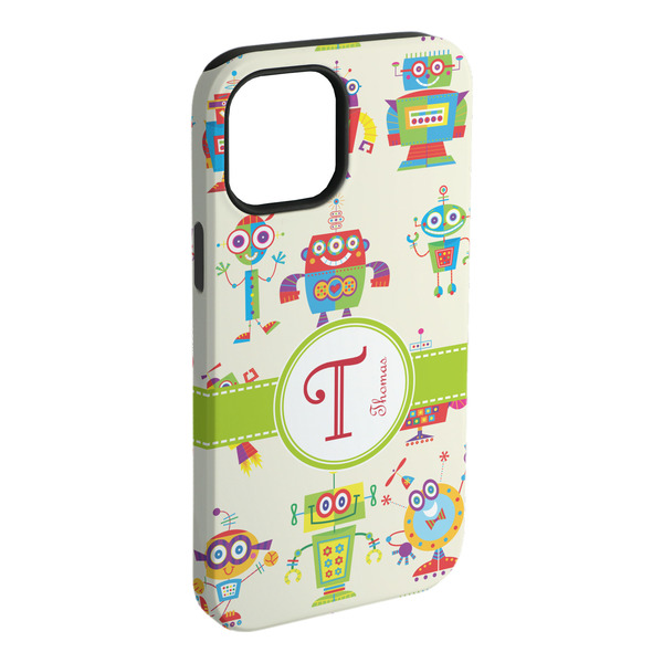 Custom Rocking Robots iPhone Case - Rubber Lined - iPhone 15 Plus (Personalized)