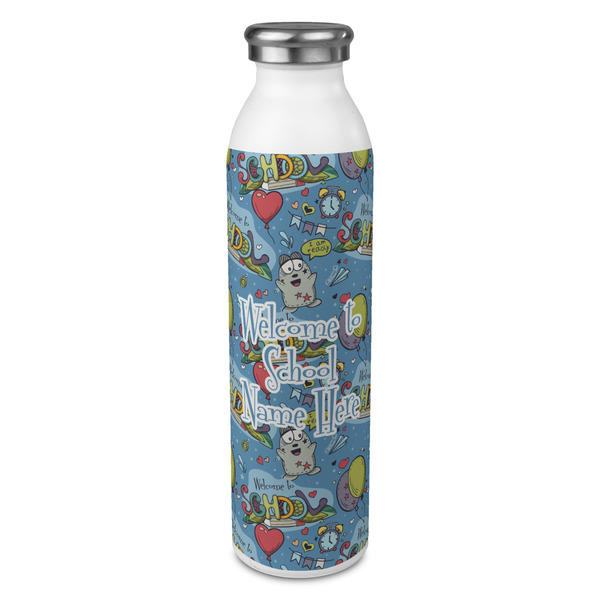 Custom Welcome to School 20oz Stainless Steel Water Bottle - Full Print (Personalized)