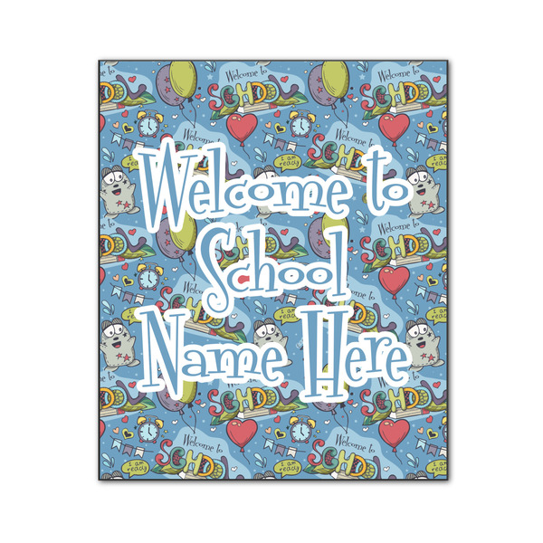 Custom Welcome to School Wood Print - 20x24 (Personalized)